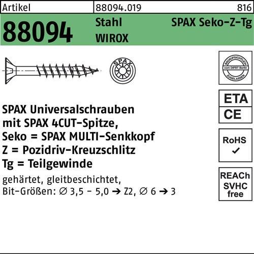 Energielabel Spax Spaanplaatschroeven SK PZ2 4,0x60 mm (500 Schroeven per stuk)