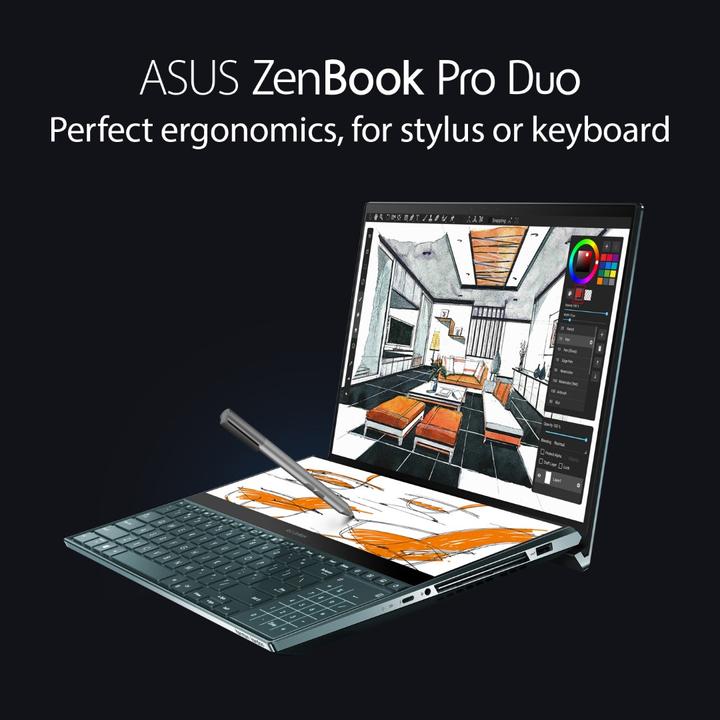 Actual product image ASUS ZenBook Pro Duo UX581GV-H2002R (15.60", Intel Core i7-9750H, 16 GB, 1000 GB)