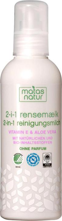 Matas Nature 2-in-1 cleansing milk with organic aloe vera and vitamin E (Cleansing lotion, 200 ml)