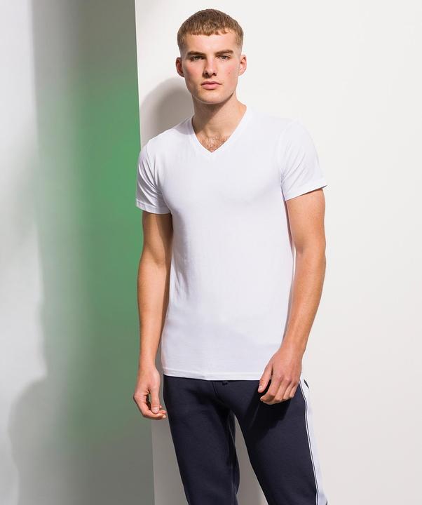 Immagine prodotto Skinni Fit T-shirt Feel Good elasticizzata con scollo a V e maniche corte (XL)