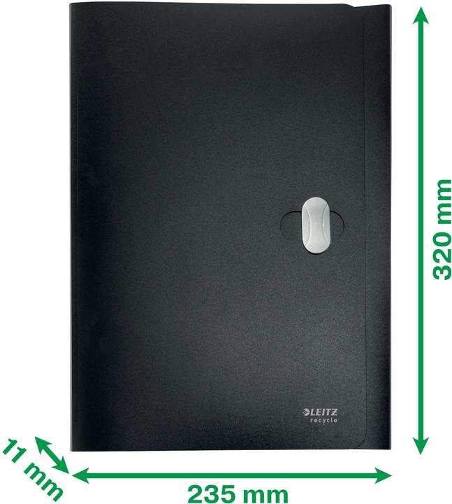 Image du produit Leitz Chemise à encarter ALPHA Recycle A4 noir (A4, 1 x)
