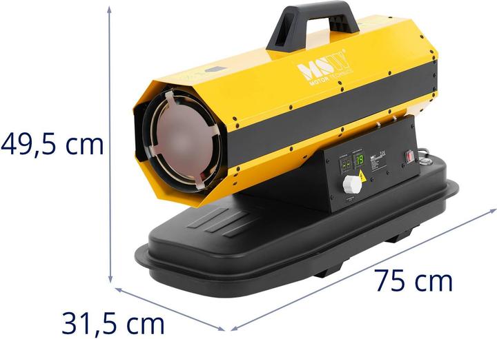 Produktbild MSW Diesel Heizkanone Ölheizgebläse Ölheizer Ölheizkanone Bauheizer 20 kW 18 l 12 h (20000 W)