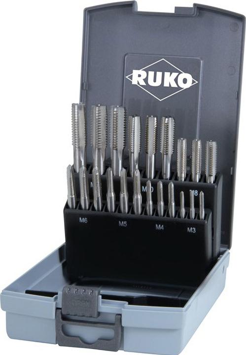 Ruko Handgewindebohrer Kassetten Kunststoff.Set HSS 21