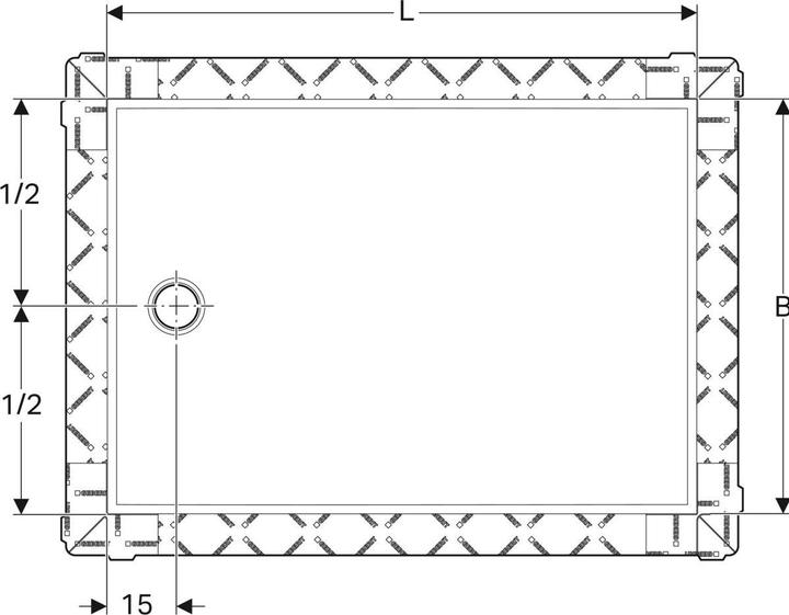 Actual product image Geberit shower tile Setaplano, 154.286.11.1, 100x160 cm, height 4.5 cm, white-alpine