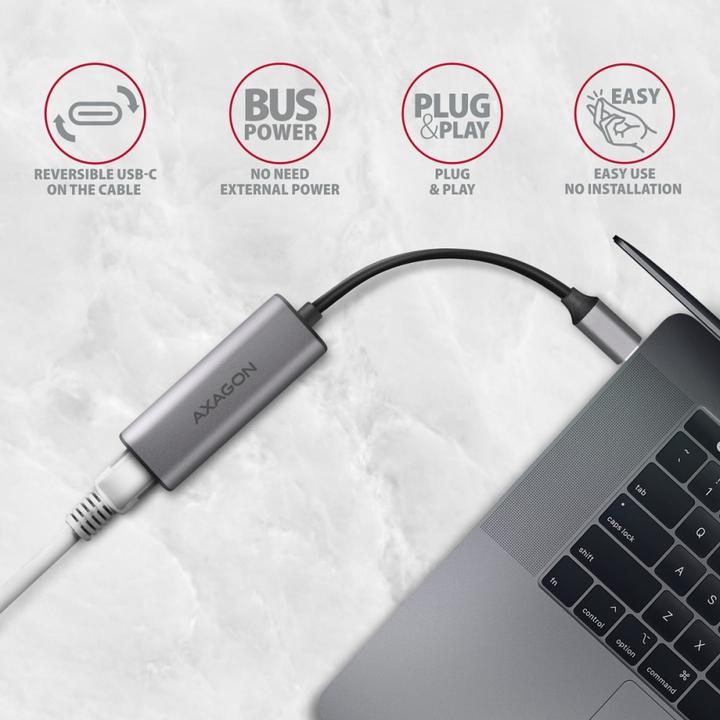Actual product image Axagon ADE-25RC (USB-C, RJ45 2.5 Gigabit Ethernet (1x))