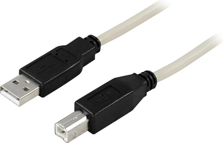 Actual product image Deltaco USB 2.0 Cable A/B - 2m - 2m - USB A - USB B - Male/Male - 480 Mbps (2 m, USB 2.0)