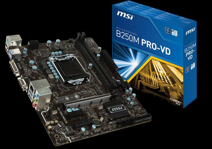 Image du produit MSI B250M Pro-VD (LGA 1151, Intel B250, mATX)