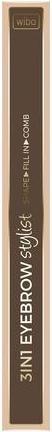Actual product image Wibo 3In1 Eyebrow Stylist Eyebrow Pencil With Comb 1 Soft Brown (Soft Brown)