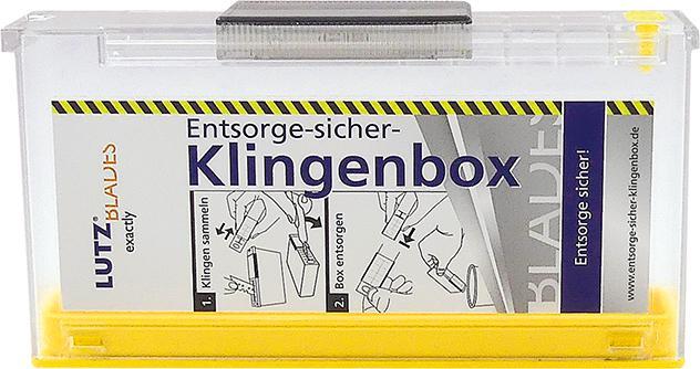 Produktbild Magni LUTZ BLADES Entsorge-Sicher-Klingenbox Safety Box für gebrauchte Cuttermesser Klingen, Hakenklingen (Cutter)