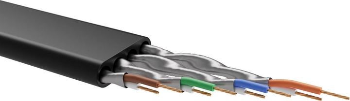 Produktbild S-Conn Flexline Patchkabel flach U/FTP Cat.8.1 hochflexibel schwarz 1,5m (U/FTP, CAT8.1, 1.50 m)