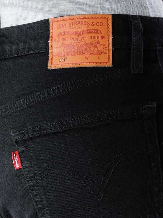 Actual product image Levis 501 Jeans crop black heat (W28/L28)