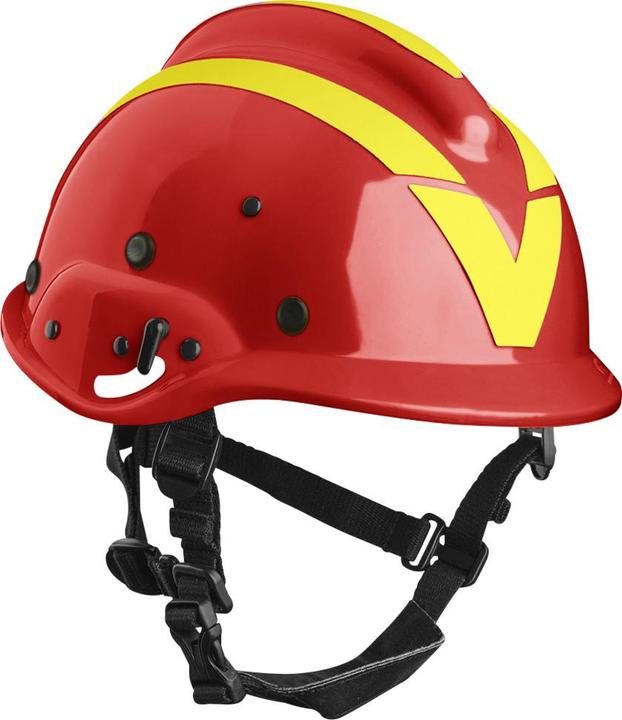Produktbild Vallfirest Waldbrandhelm VFT2, rot (RAL3020) mit gelb reflex (52 - 64 cm)