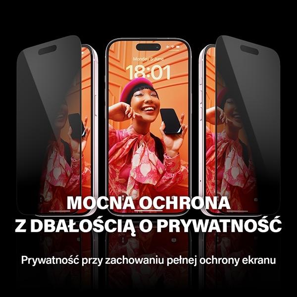 Actual product image PanzerGlass Privacy Screen Protector Ultra-Wide Fit (1 Piece, Apple iPhone 15 Pro Max)