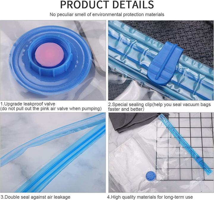 Produktbild Viesap Vakuumbeutel für Kleidung mit Pumpe