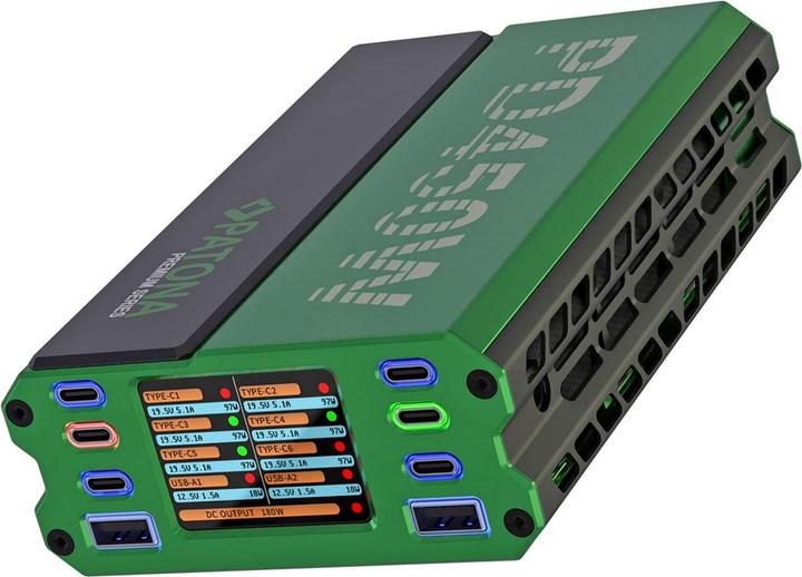 Produktbild AccuCell Patona PD450W Multiport Charger USB-Ladegerät 6x USB-C / 2x USB-A / 1x DC (450 W)