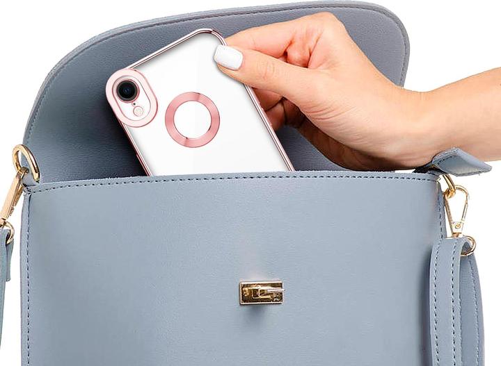 Actual product image Cadorabo TPU Chrome case with camera protection for Apple iPhone XR (Apple iPhone XR)