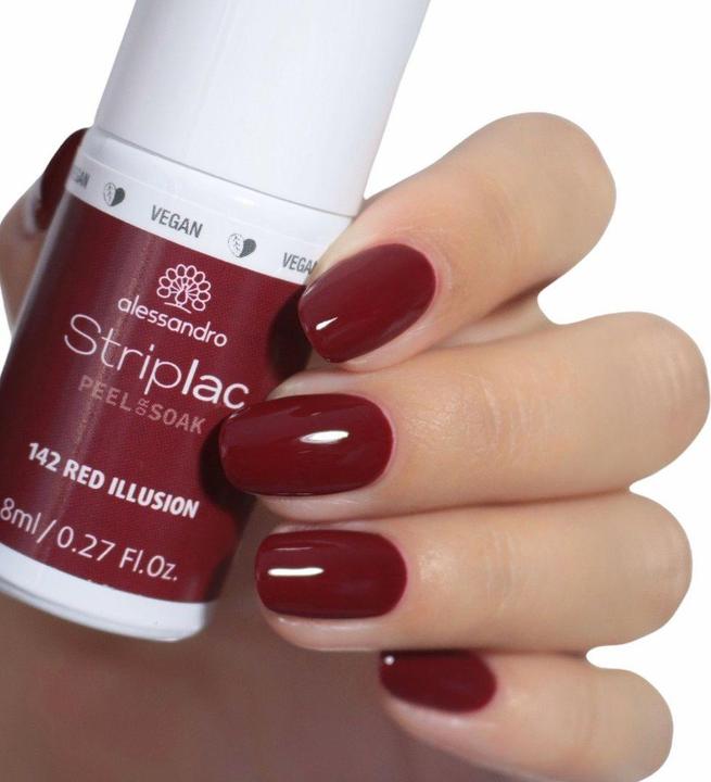 Produktbild Alessandro Striplac Peel or Soak - Red Illusion (142 Red Illusion, Abziehbarer Nagellack)