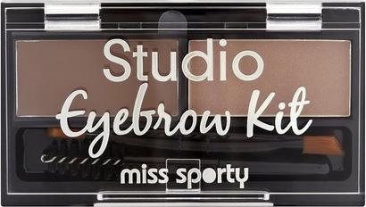 Miss Sporty Miss Sports - Studio Eyebrow Kit Palette To Makeup Eyebrows 001 Medium Brown 1.1G (001 Medium Brown)