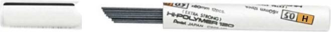Image du produit Pentel Mines de crayon Hi-Polymère 120 (Recharger, Graphite, 0.50 mm)