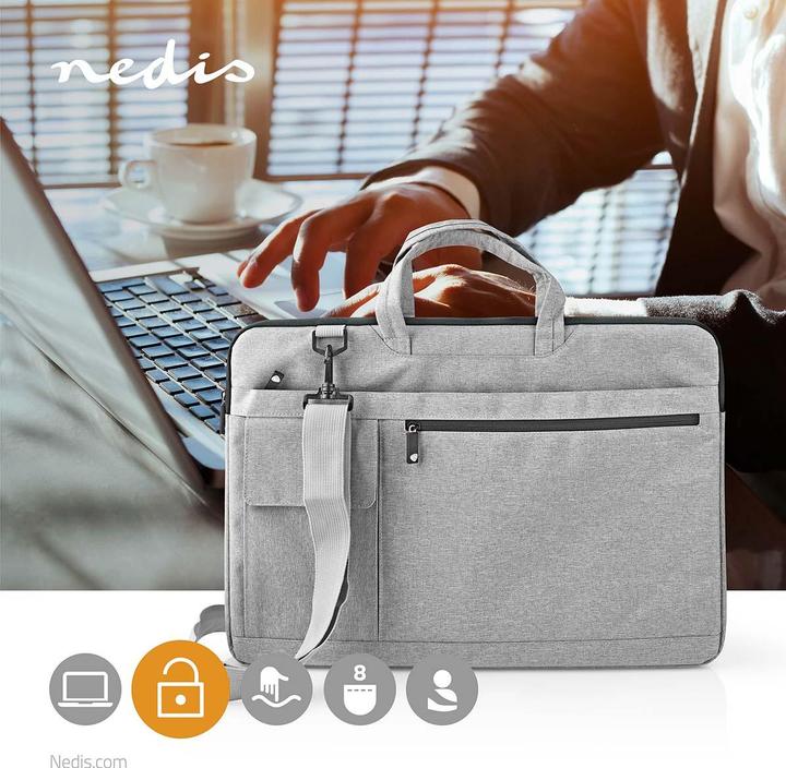 Actual product image Nedis Notebook Bag - Laptop Bag - Briefcase - Shoulder Bag - Wearing Belt - 17-18" - (18", Universal)