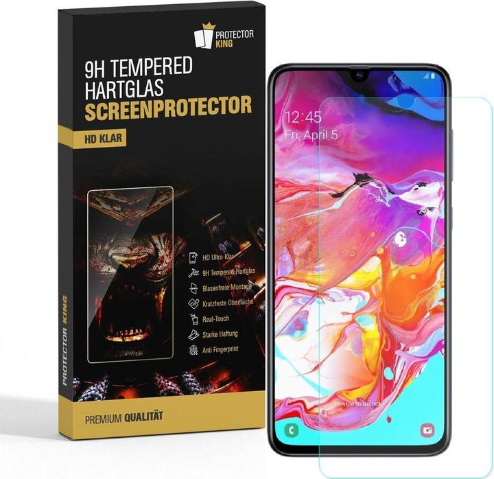 Produktbild Protectorking 1x echtes Tempered 9H Panzerhartglas 3D KLAR (1 Stück, Samsung Galaxy A30)
