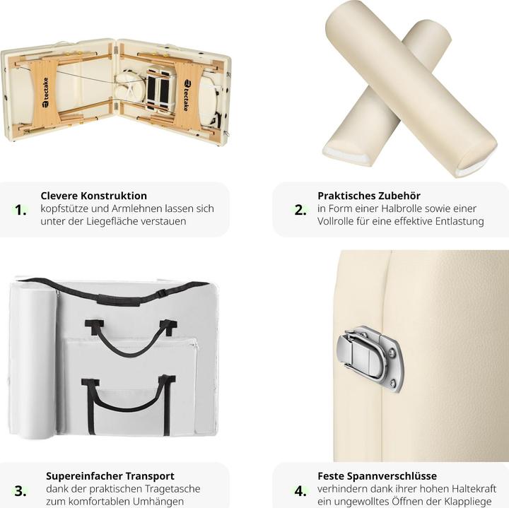 Produktbild tectake 3 Zonen Massageliege-Set