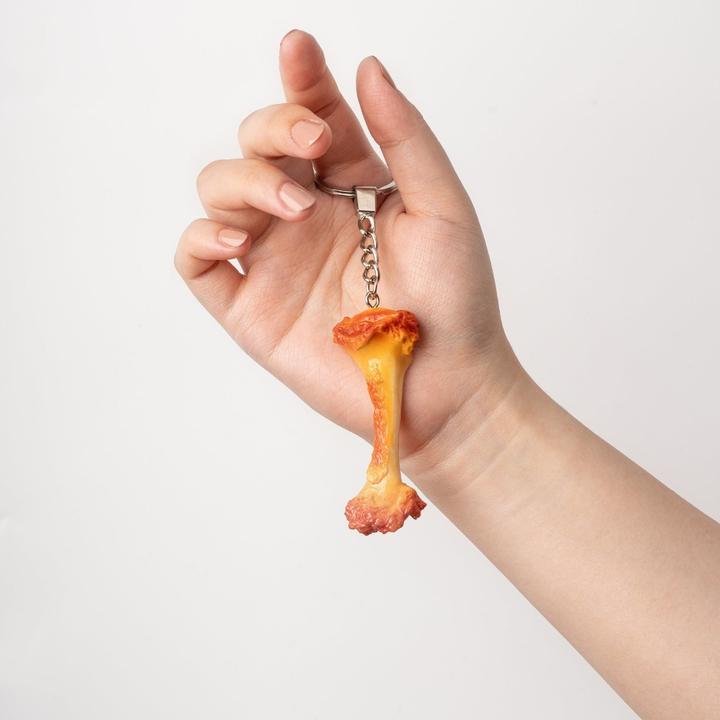 Actual product image Yumazing Chicken Bone key ring