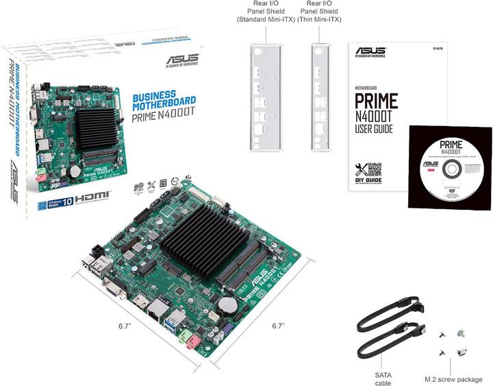 Actual product image ASUS PRIME N4000T (LGA 775, LGA 1156, LGA 1155, Socket 478, LGA 1150, Socket P, Socket M, LGA 1200, Socket 370, LGA 1700, Mini-ITX)