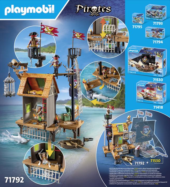 Image du produit Playmobil Port pirate avec prison pour corsaires (71792, Playmobil Pirates)