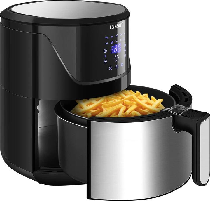 Produktbild Llivekit Heissluftfritteuse XXL 5L, Schwarz und Silber