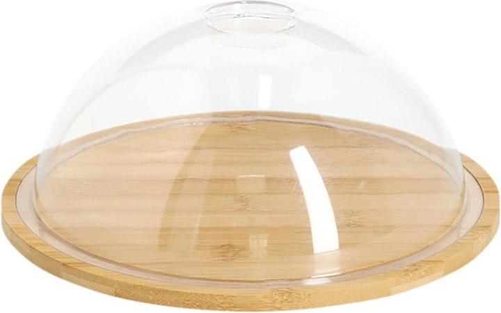 Actual product image Zeller Present Käseglocke mit Haube Bambus Kunststoff ø 23.5x10.5 cm