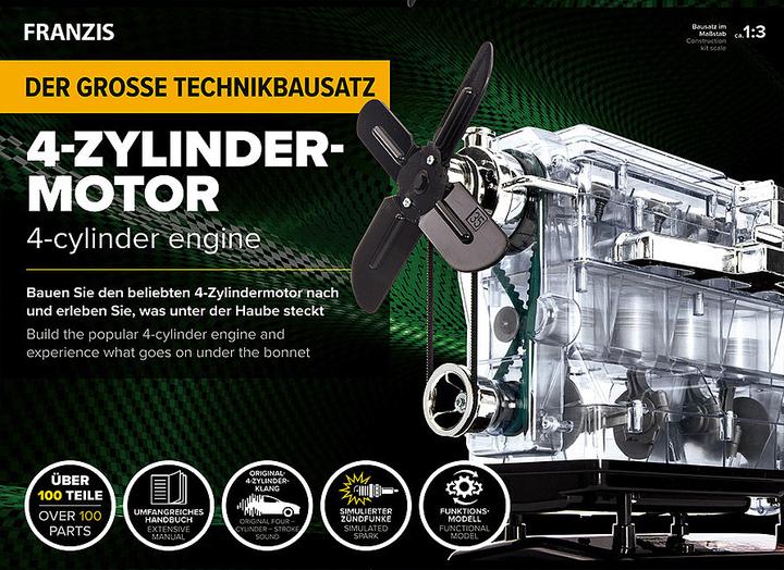 Actual product image Franzis 4-cylinder engine