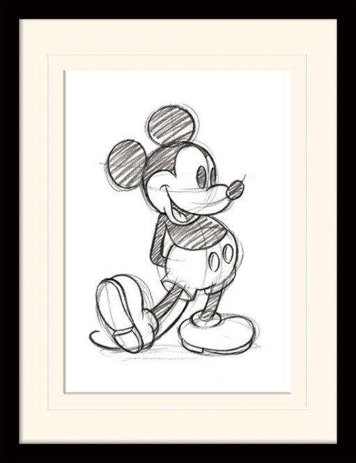 Pyramid Sketched Single, Mickey Mouse (30 x 40 cm)