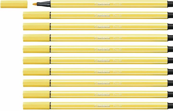 Image du produit STABILO Pen 68 (Jaune, 10 x)