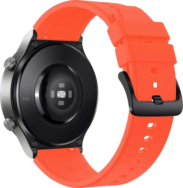 Actual product image Marka Niezdefiniowana Silicone Strap for Huawei Watch GT 2/3/4/2 Pro/3 Pro/4 Pro/GT 2e 46mm - Orange (Silicone)