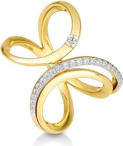 Breuning RING - BRILL. 0,258 Ct. H/si (53, 585/14 K Gold)