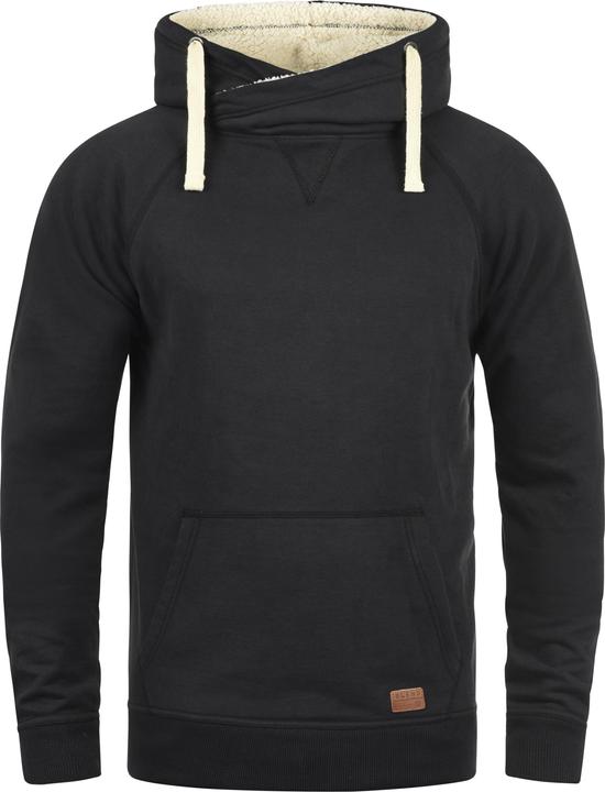 Actual product image Blend Sales Teddy Men's Hoodie Hooded Sweatshirt Jumper With Teddy Fleece With Cross-Over Collar Wit (M)
