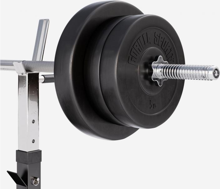 Image du produit Gorilla Sports Ensemble d'haltères longs en plastique 38kg-70kg