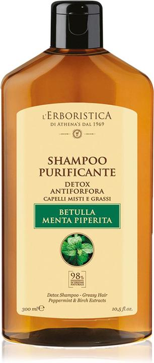 Immagine prodotto L'Erboristica di Athena's Shampoo Erboristica di Athena con Estratto di Betulla e Menta 300ml Capelli Grassi (300 ml, Shampoo liquido)