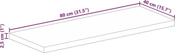 Produktbild VidaXL Tischplatte Holzplatte für Bartisch 80x40x2,5cm Rechteckig Massivholz (80 x 40 x 2.5 cm)