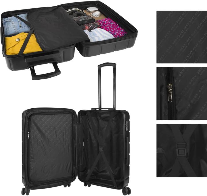 Produktbild DKNY Robuster Hartschalenkoffer mit 4 Rollen und Dehnungsfalte (64 l, M (50 - 90l))