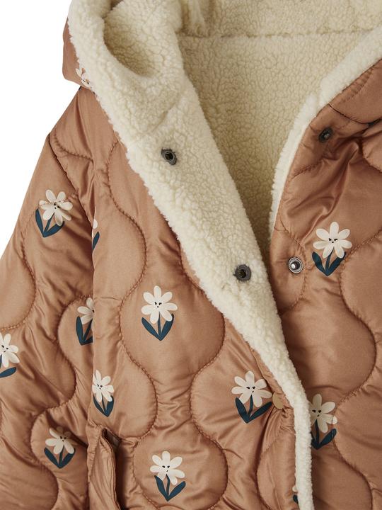 Image du produit Vertbaudet Veste à capuche matelassée réversible pour filles avec polaire teddy, rembourrage en polyester (140)