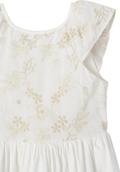 Actual product image Vertbaudet Mädchen Festkleid mit gestickten Glanz-Blumen (146, 152)