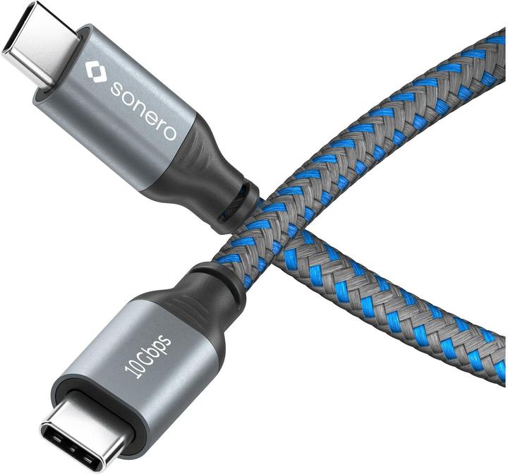 Actual product image Sonero USB cable USB C - USB C 1 m (1 m, USB 3.2 Gen 2)