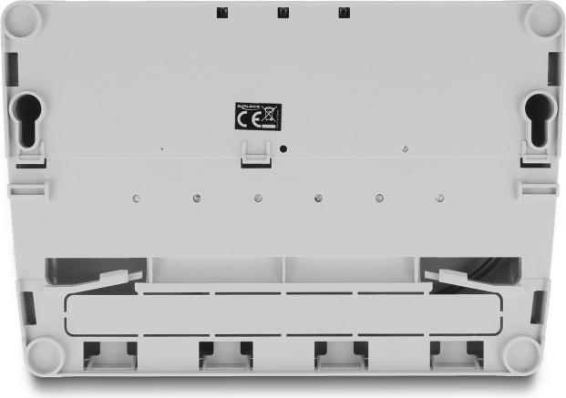 Actual product image Delock Mini Desktop Patchpanel 6 Port Cat.6A grey