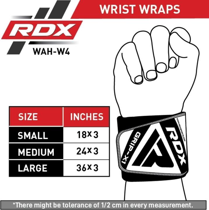 Actual product image Rdx Gym Wrist Wrap W4 Blue 36-L