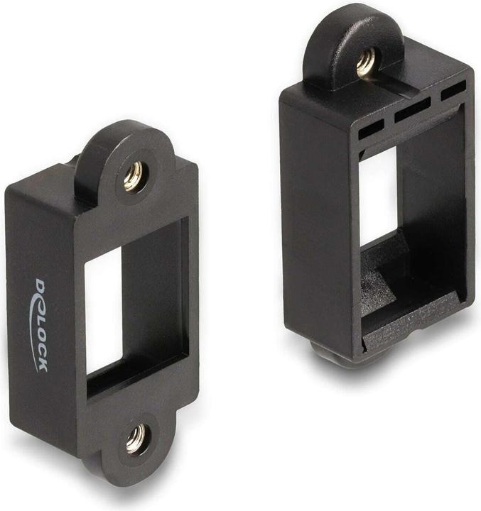 Image du produit Delock Support Keystone pour montage encastré avec connecteur à visser noir (Support de module Keystone)