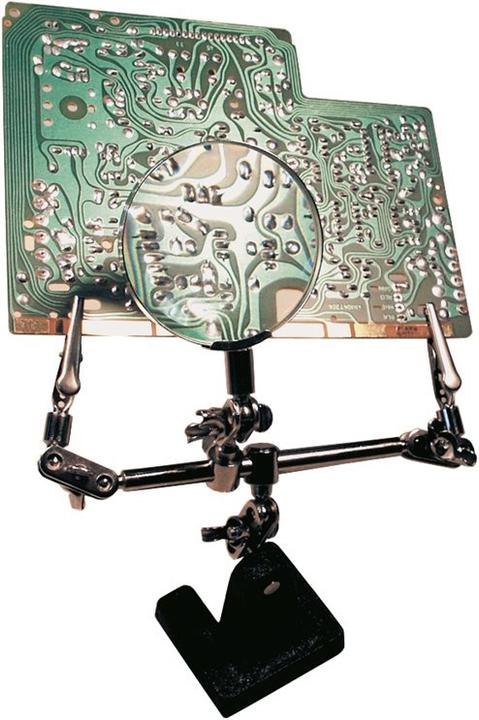 Actual product image Goobay Soldering aid / third hand with magnifying glass 2.5x magnification (Third hand)