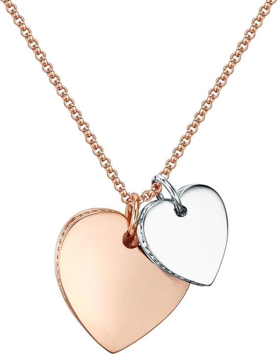 Produktbild Lulu & Jane Damen Herz Metall-Legierung roségold/silber 41,0 cm Basiskette + 6,0 cm Verlängerung - 29685 (Metall-Legierung, 41 - 46 cm)