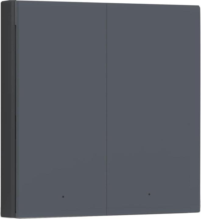 Actual product image Aqara Smart Wall Switch H1 Grey No Neutral, Double Rocker (Zigbee)